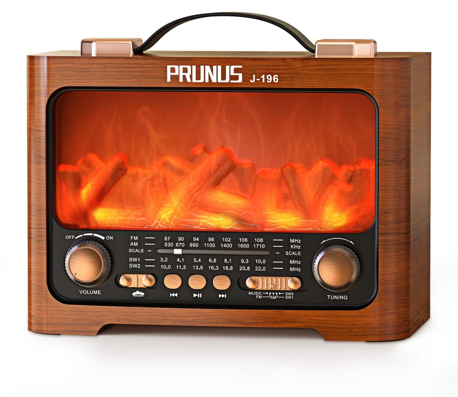 Lustrens Vintage Bluetooth Radio Draagbare Oplaadbare Retro Radio met 1800mAh