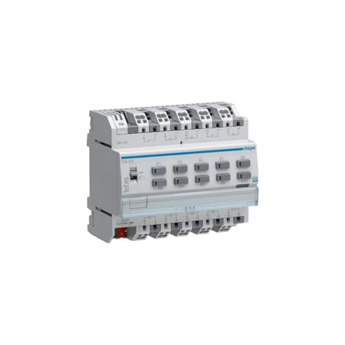 Hager TXA310 KNX binaire ingang 10-voudig 230V met handbediening 6TE Grijs