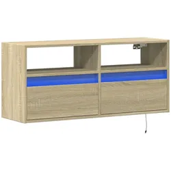 Helloshop26 - Multimedia-TV-Möbel TV-Regal Sideboard TV-Schrank Esszimmer Wohnzimmer Schlafzimmer Wandmontage mit LED-Beleuchtung 02_0028002