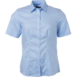 James & Nicholson Damen Micro-Twill Bluse kurzarm JN683
