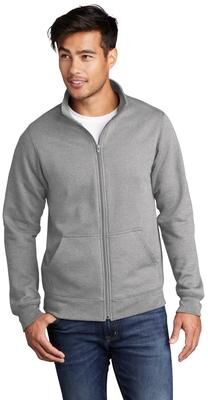 Port & Company PC78FZ Core Fleece Cadet Full-Zip Sweatshirt in Heather size Small