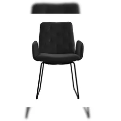 KAWOLA Stuhl CHARME Esszimmersessel Velvet schwarz