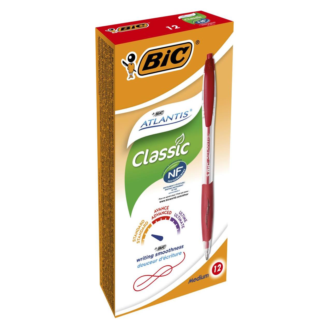 Bic Atlantis Stick, Red, 12 pc(s) (12x) (887133)