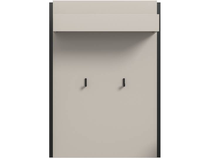 Garderobenpaneel HOME AFFAIRE RAK, Breite 75 cm, 2 Garderobenhaken, 1 Kleiderstange, 1 Ablageboden , beige (kaschmir, schwarz), B:75cm H:106cm T:30cm, Holzwerkstoff, Garderobenpaneele, Garderobenpaneel, Flurgarderobe, Paneel, Wandgarderobe, Wandpaneel, Garderobe