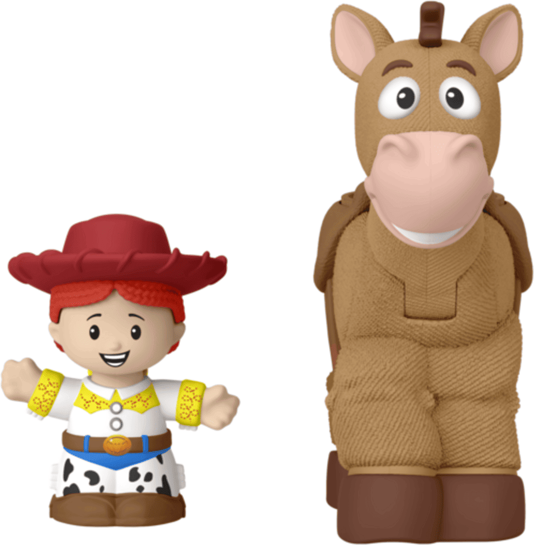 Little People Disney Toy Story Bullseye and Jessie Collectible Figure Set for Kids, Ages 3 and Up, Toy Story Fans, 2-Piece, Mattel