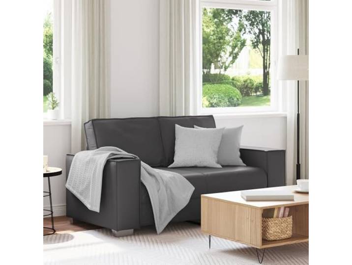 Snsowed Loveseat Sofa Grau 120 cm Kunstleder, Sofas & Couches, Sofa Wohnzimmer, Relaxsofa, Sofa Für Schlafzimmer - 4105047