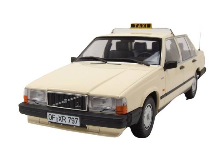 Minichamps Modellauto Volvo 740 GL Taxi 1986 beige, Maßstab 1:18