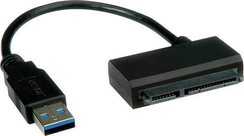 Roline Festplatten/SSD Adapter [1x USB 3.2 Gen 1 Stecker A (USB 3.0) - 1x SATA-Kombi-Buchse 7+15pol.] 0.15 m