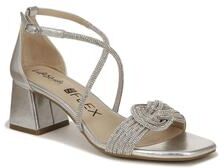 Women's Captivate Sandal by LifeStride in Silver Faux Leather (Size 9 M)