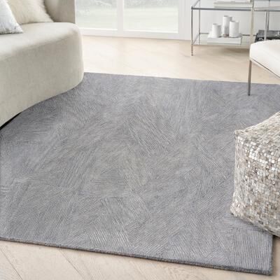 Michael Amini Abstract Linear Shimmer Area Rug