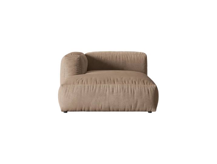 Modulares Design Chaiselongue „Martina“ Samt Beige dunkel Micadoni