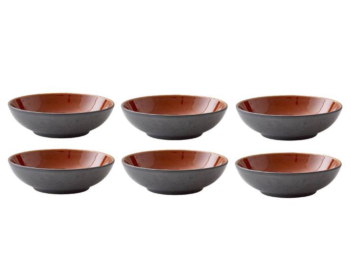 Suppenteller BITZ, beige (bernstein), H:6cm Ø:20cm, Steinzeug, Speiseteller, Suppenteller
