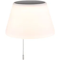 LED Solarlampe Tischleuchte Flaschenlampe Außenleuchte 3 Lichtmodi weiß matt Gartenlampe, warmweiß, H 23 cm