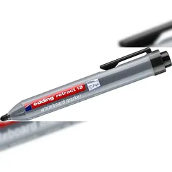 Whiteboardmarker edding retract 12 nachfüllbar 1,5-3mm schwarz Packung mit 10 Stück