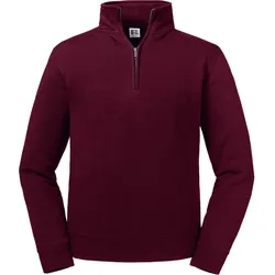 Russell Herren Sweater mit 1/4 Zip Sweatshirt R-270M-0 burgundy XS