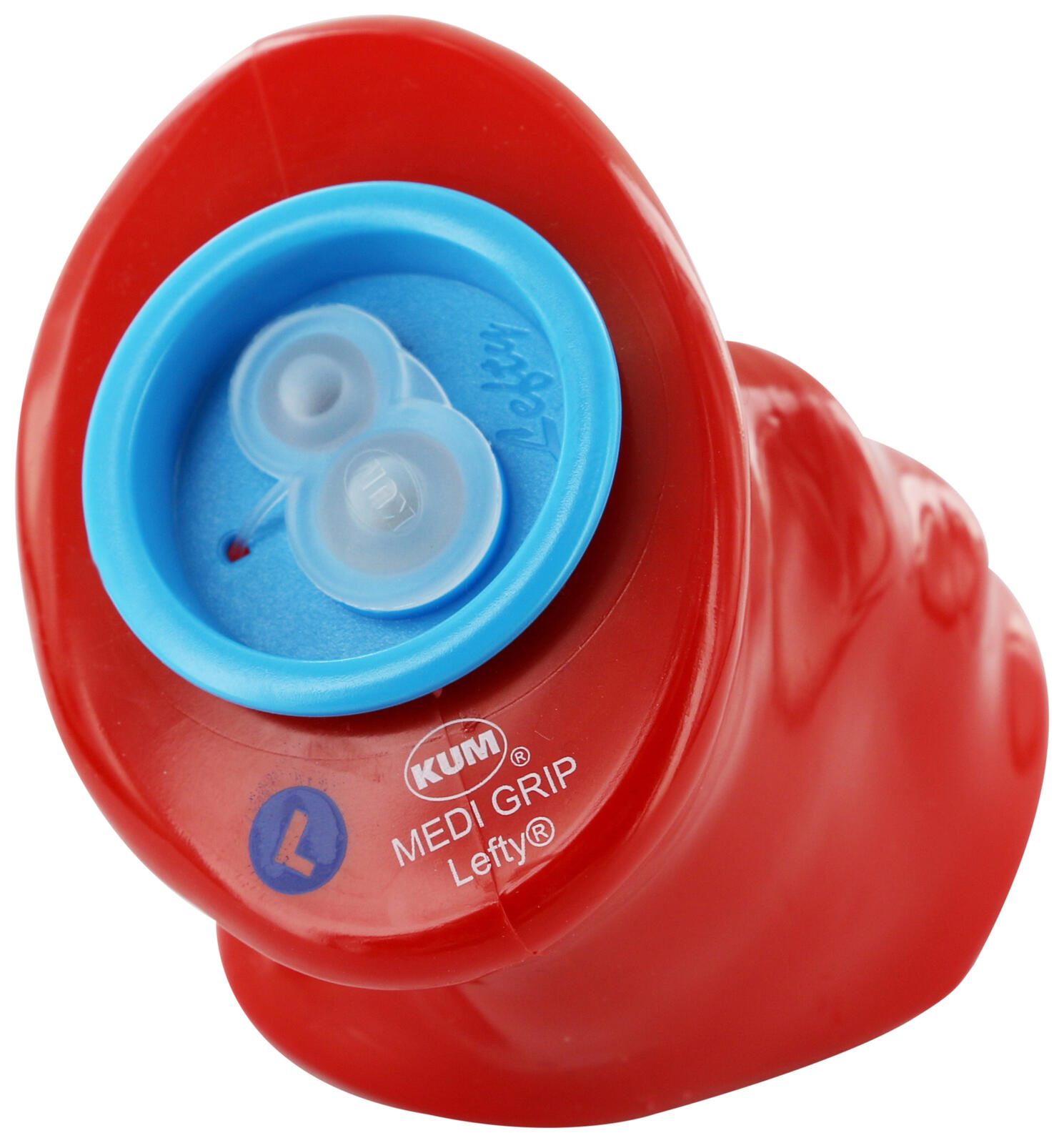 KUM Linkshänder Dosenspitzer doppelt Medi Grip Lefty M2, rot/blau 1054111