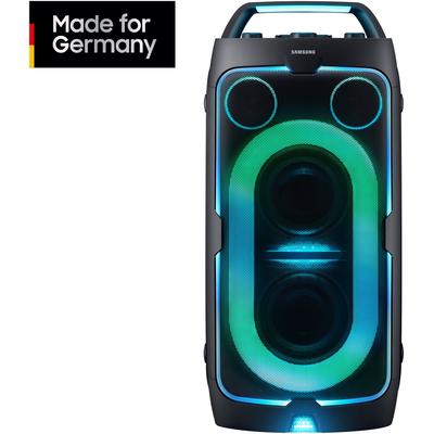 SAMSUNG Party-Lautsprecher "Sound Tower MX-ST50F (2025)", bunt (schwarz), B:35,3cm H:73,6cm T:36,5cm, Lautsprecher, Party Lights, Grip & Roll-Funktion, Waveguide-Technologie, 3 Bass-Modi