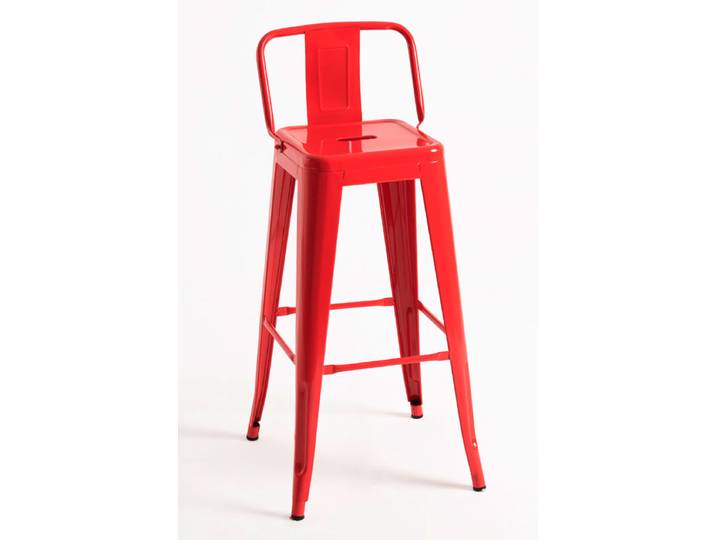 4er Set Torix Hocker mit Rückenlehne 100 cm - Rot