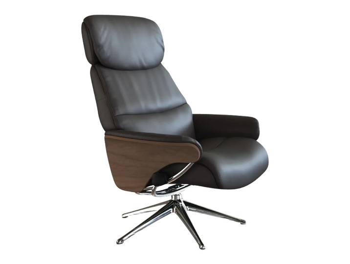 Sessel Scandi Aarhus, Flexlux, savoy dark brown ameretto, Leder