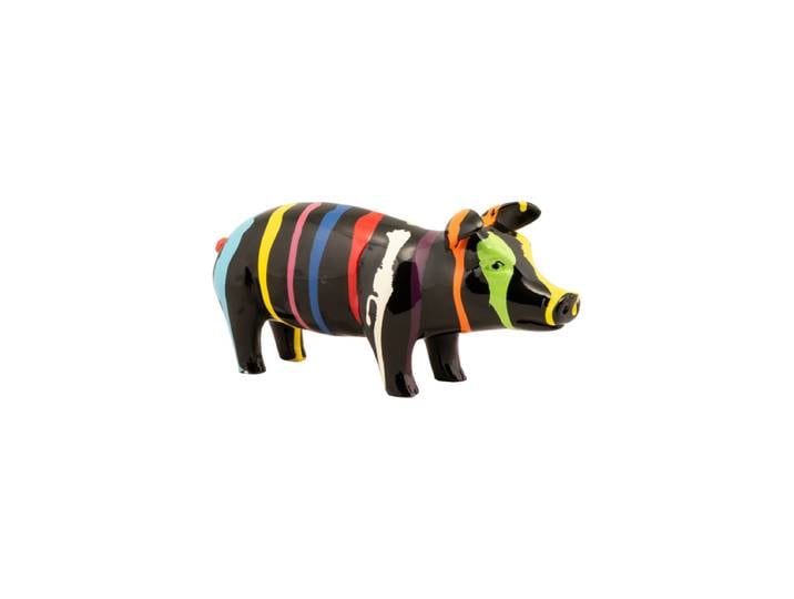 Handgefertigte Design Skulptur ,,Buntes Schweinchen“ 11 x 7 cm Multicolor Crea Collection