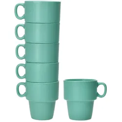 6er Set Kaffeebecher Stata Mint Porzellan - 11801