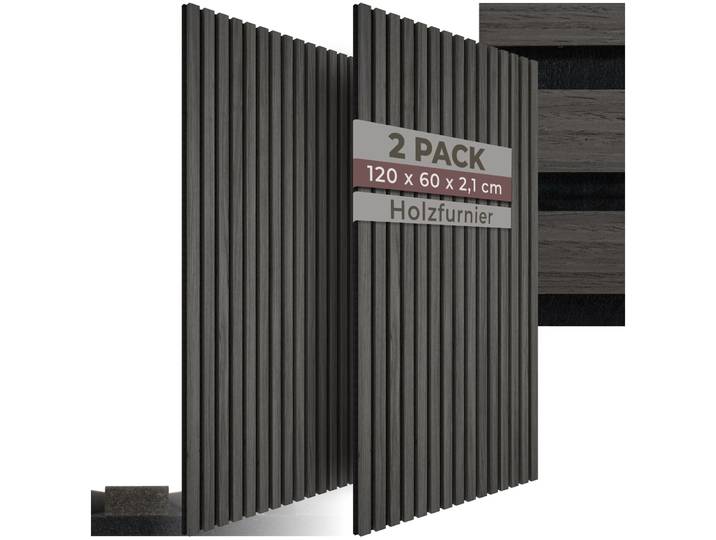 Akustikpaneele Sonic Wall Holzoptik - Eiche schwarz