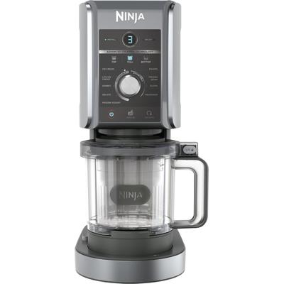 NINJA Eismaschine "NC502EU Ninja Creami Deluxe 10-in-1 Eismaschine", schwarz, silber, B:30,5cm H:42,2cm T:21,4cm, Eismaschinen, Mit 2x 710 ml Deluxe Behältern und Deckeln