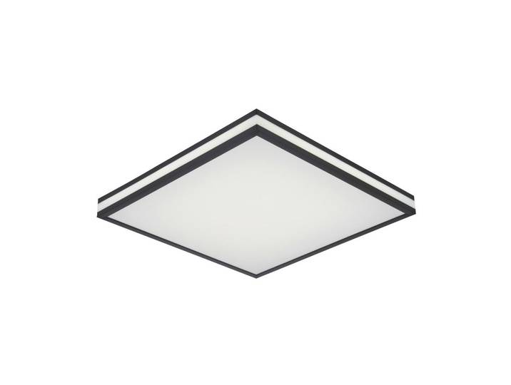 Novel Led-Deckenleuchte Party, Schwarz, Weiß, Metall, Kunststoff, Uni, quadratisch, 45x7.5x45 cm, Farbwechsler, Farben fixierbar, Farbtemperaturwechsler, Lampen & Leuchten, LED Beleuchtung, LED-Deckenleuchten