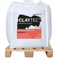 CLAYTEC Lehmputz Mineral 20, erdfeucht - 0,5 t Big-Bag