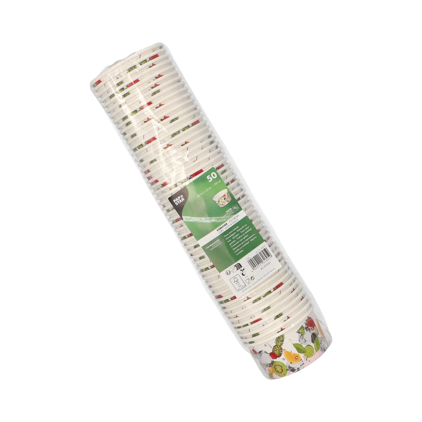 PAPSTAR Papp-Eisbecher 8.5 cm 150 ml weiß 88691
