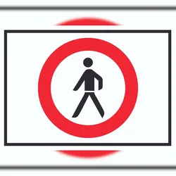 HB-Druck Für Fußgänger verboten Symbol Schild A3 (297x420mm)