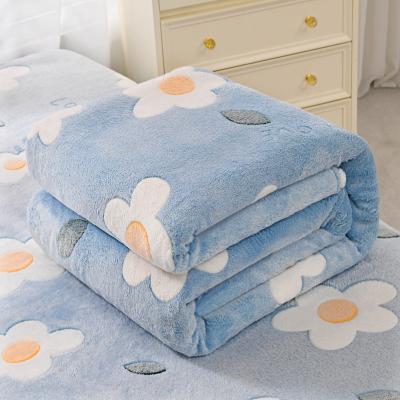 Shop Station Cozy Flannel Throw Blanket With Strawberry Floral Print Soft Fleece, Machine Washable All Season Throw f 39.37 59.06 In