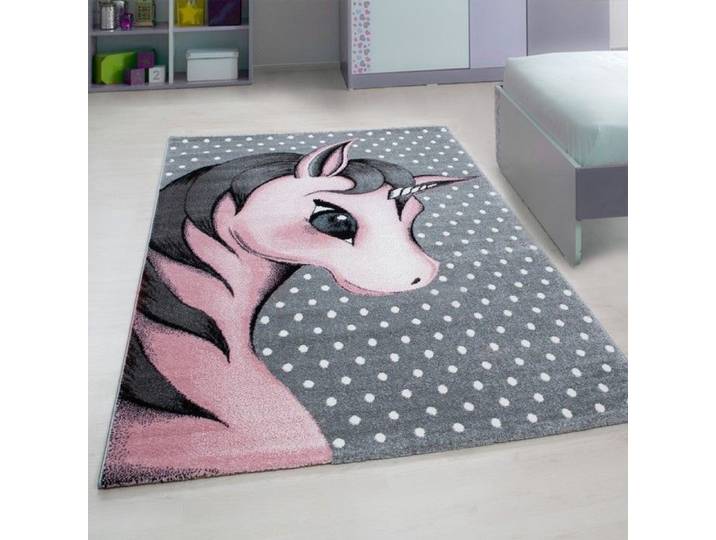TapisTrend Tapis Enfant Rose 140 x 200 cm pour motif licorne matière jute pour chambre design moderne