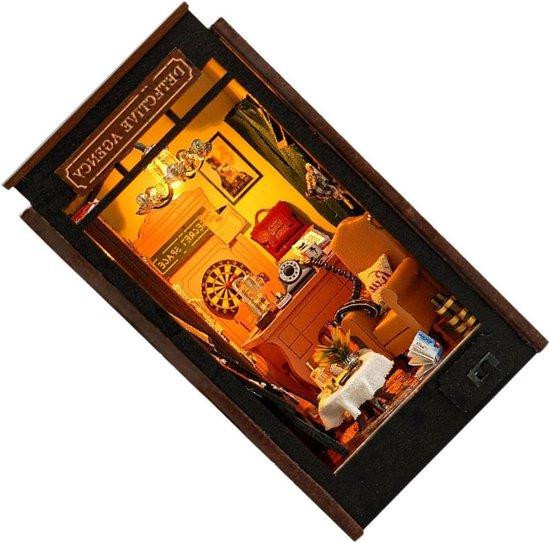 Houten Poppenhuis Bouwpakket met Licht en Meubels voor Miniatuur Huis Decoratie