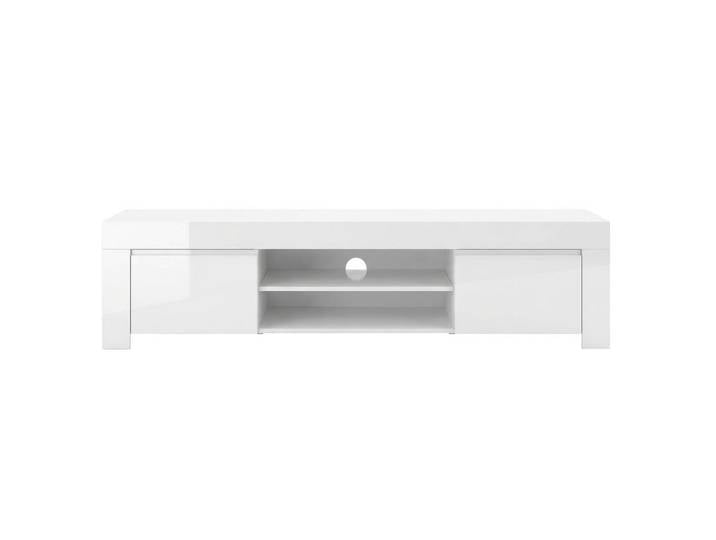 Mid.you Lowboard, Weiß Hochglanz, Kunststoff, 190x45x50 cm, stehend, Wohnzimmer, Wohnwände, Lowboards, Lowboards stehend