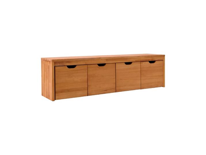Banc avec 4 cubes de rangement en hêtre massif