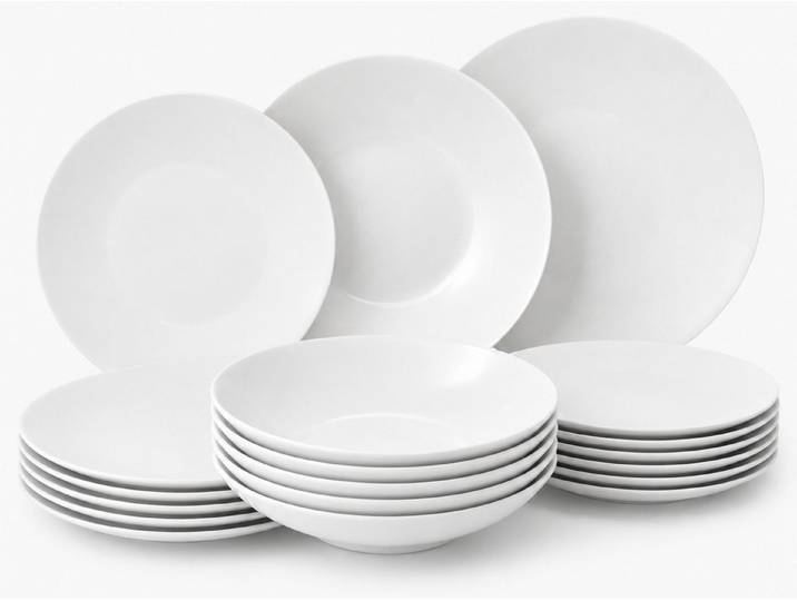 Rosenthal Geschirr-Set TAC Gropius Weiss Teller-Set 18tlg, Porzellan