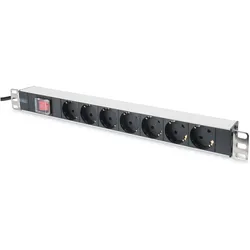 Digitus, Steckdosenleiste, Steckdosenleiste mit Aluminiumprofil / DE Steckdosen (7x, CEE 7/3, 2 m)