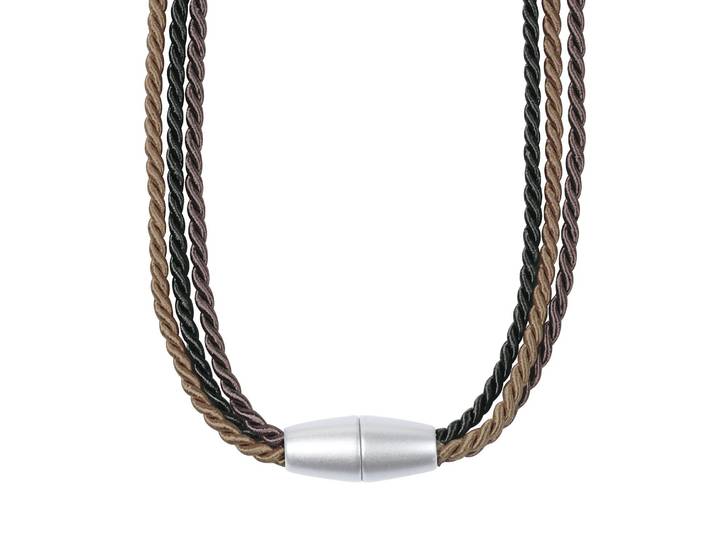 Magnethalter Caty 65cm Braun/Taupe/Braun Länge Kordel: 65 cm