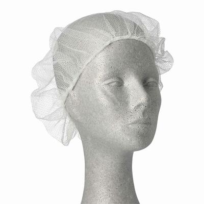 100x Haarnetze Kopfhauben dezente Haarfixierung aus Nylon Ø 55-62 cm weiss