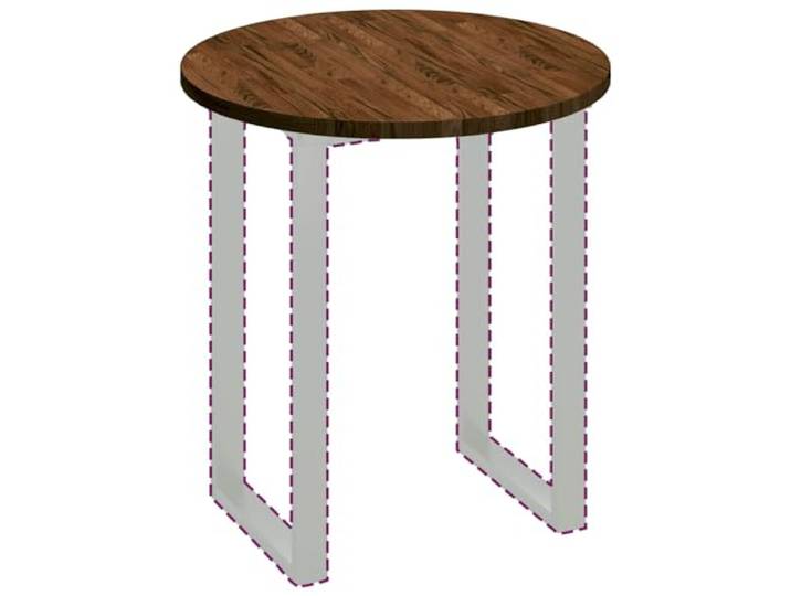 KTHLBRH Runde Tischplatte aus Massivholz Eiche 70 cm Dunkelbraun Wendbar, pflegeleicht, geeignet für Küche, Wohnzimmer, modernes rustikales Design