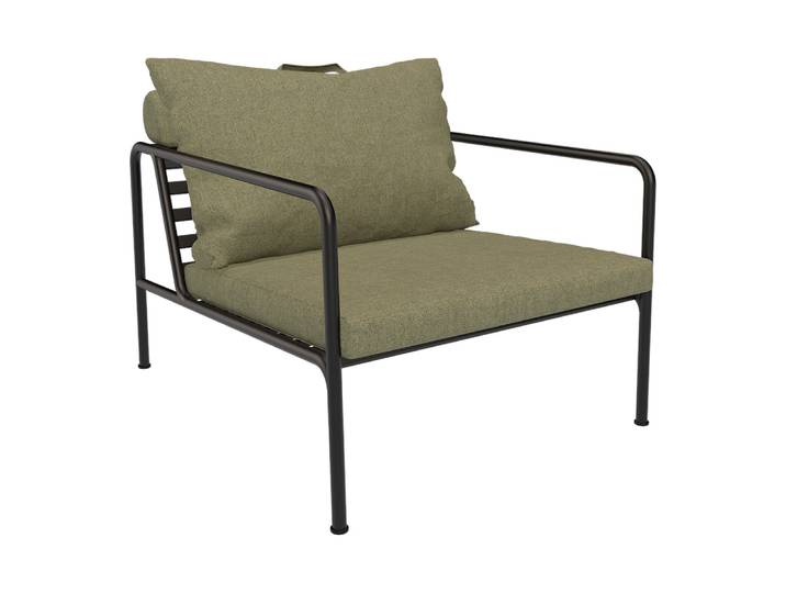 Houe AVON Loungesessel Kissen: Leaf. Gestell: Black