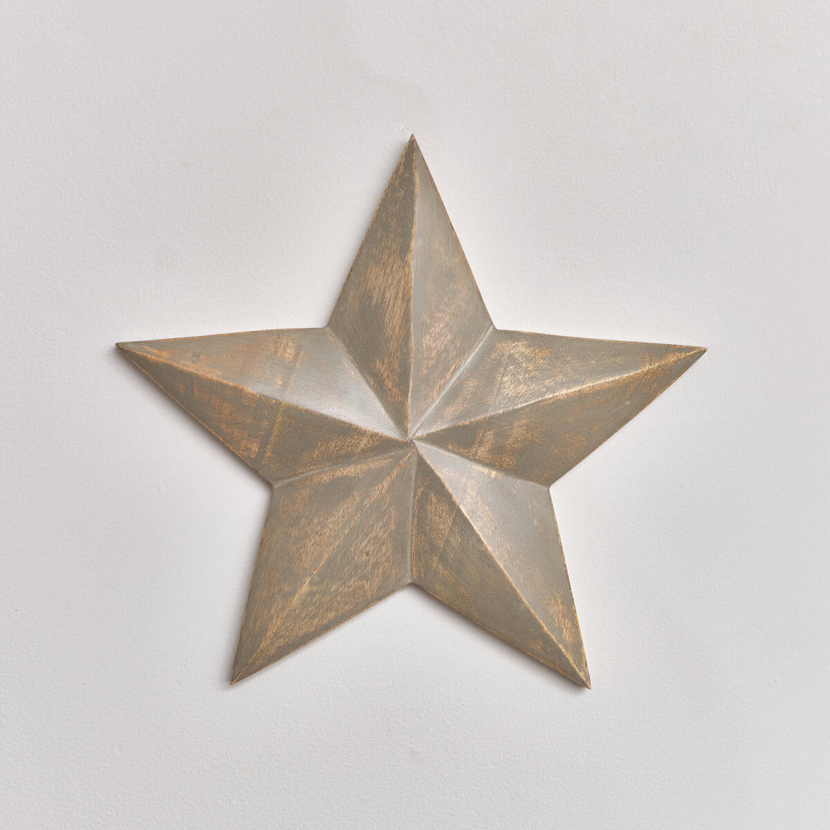 Large Wooden Taupe Wall Star Decoration Wood