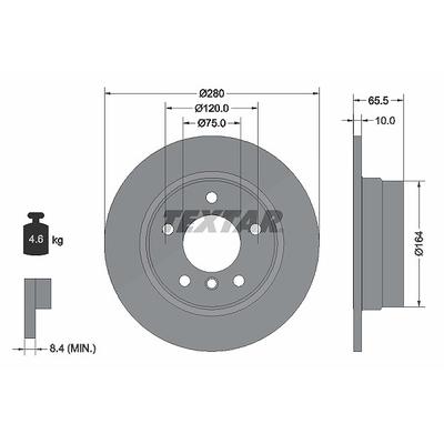 Textar Bremsscheibe [Hersteller-Nr. 92132903] für BMW