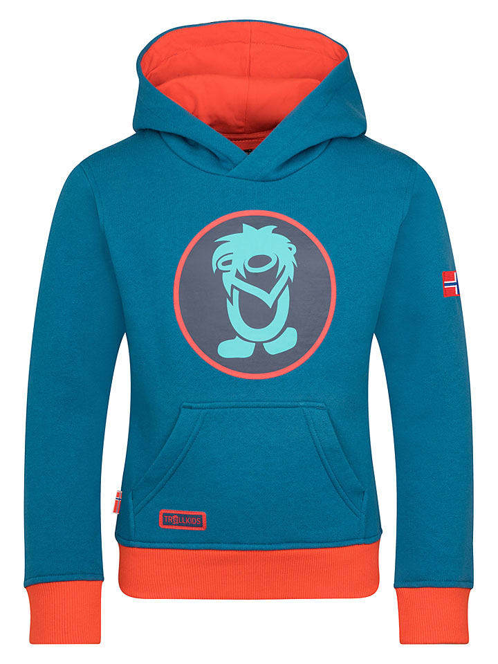 Trollkids Hoodie "Troll" in Türkis - 140