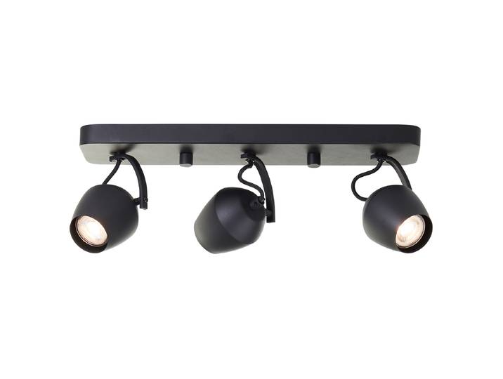 Plafonnier LED 45 x 17 x 10cm Noir Fer, laqué LED Module LED