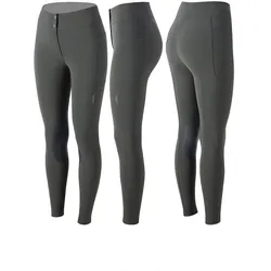 ANIMO Damen Reithose NUVELIN Kniebesatz Survivor dunkelgrün FS/22, Größe: 46 (D40)