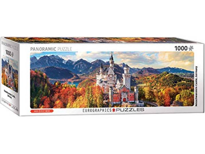 Kasteel Neuschwanstein in de herfst Panorama puzzel van 1000 stukjes