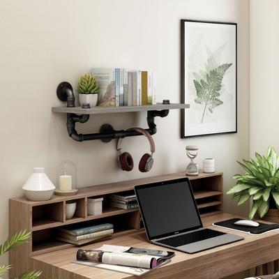 Furniture of America Andre Industrial Grey Floating Wall Shelf