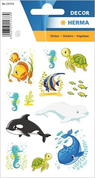 Herma stickers Decor havs djur (3) 10st